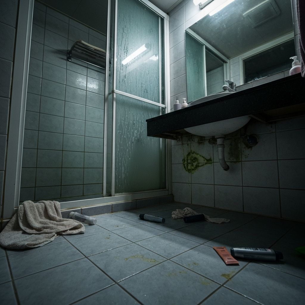 욕실 청소 청소 전