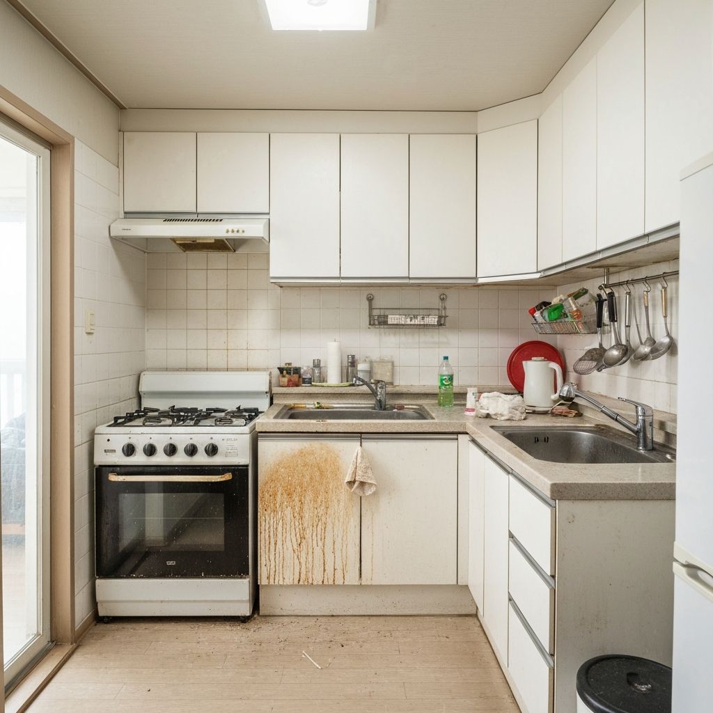 주방 청소 청소 전